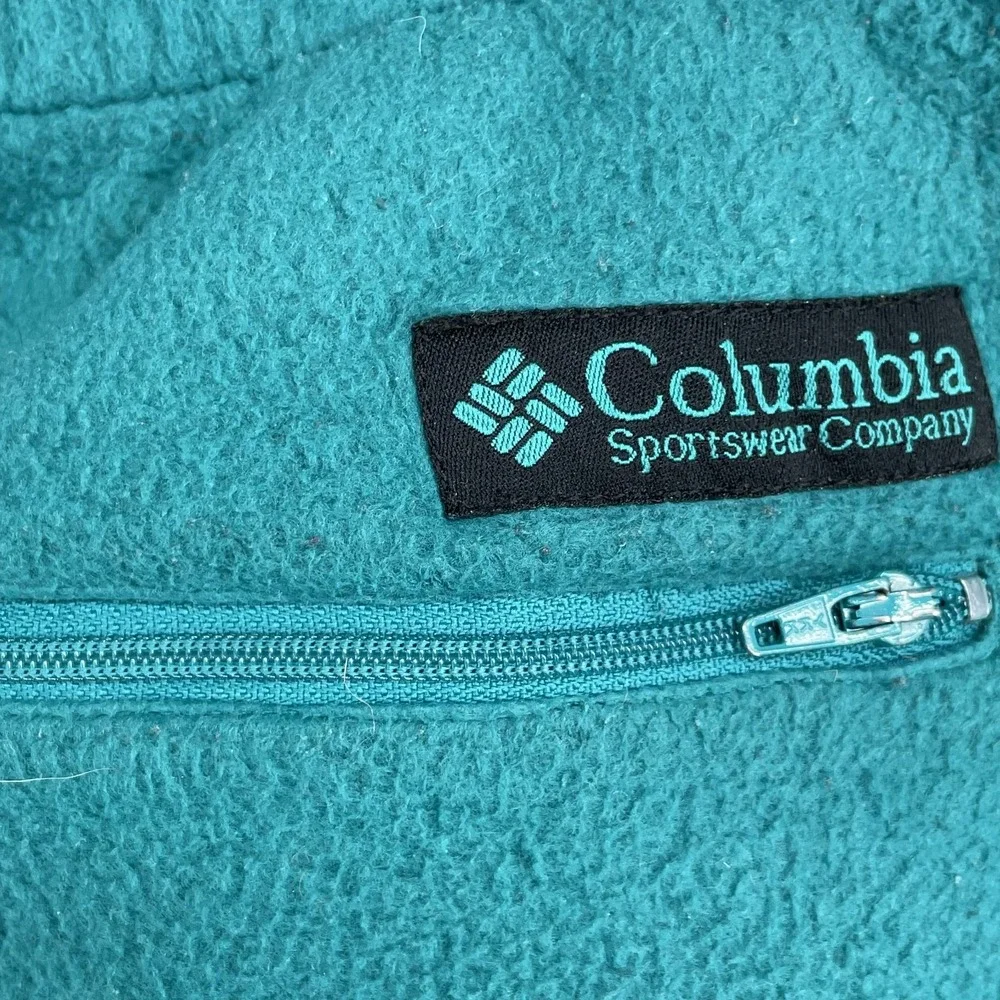 VTG Columbia Fleece Jogger Unisex 33x30* Teal Retro Gorpcore Athletic 90s Hiking